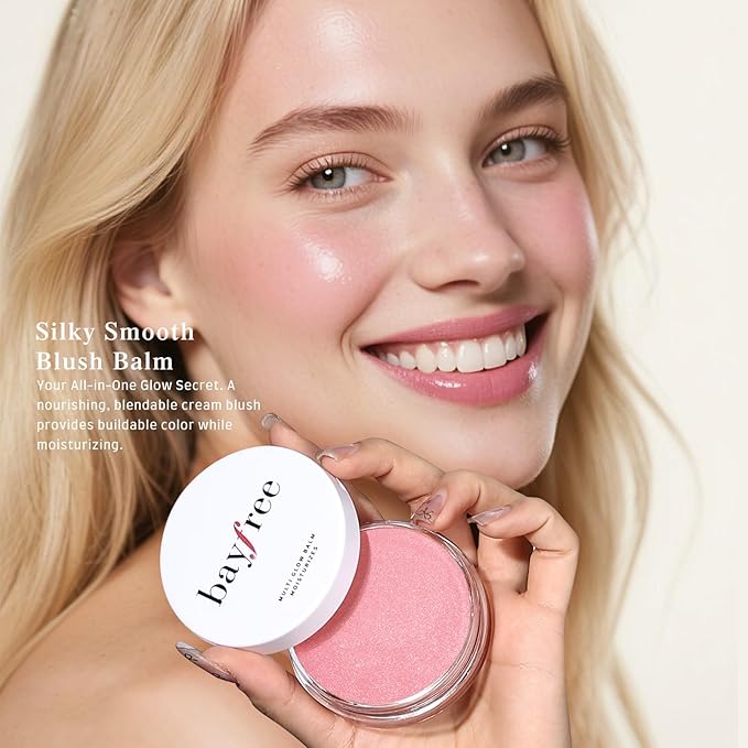 Multi Glow Balm, Cream Blush for Cheeks, Blush Balm Face Makeup, Radiant Finish, Hydrating, Creamy, Lightweight & Blendable Color, Face Makeup, 0.63 Oz (Peony Garden)