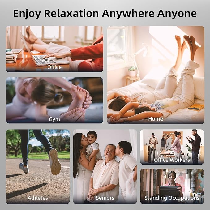 Shiatsu Foot Massager with Heat,Vibration,Air Compression and Deep Kneading for Plantar Fasciitis, Neuropathy,Improve Foot Wellness,Gifts for Women & Men（Black）