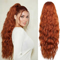 LEEONS 26 inch Drawstring ponytail Extension, Long Wavy pony tails hair extensions for Women - Synthetic Hairpiece Ponytail for Daily Use (Copper Brown)