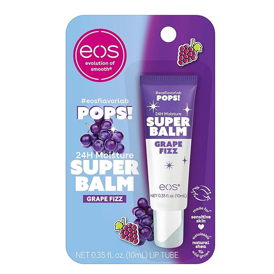 eos 24H Moisture Super Balm- Grape Fizz, Limited-Edition Lip Mask, 0.35 fl oz