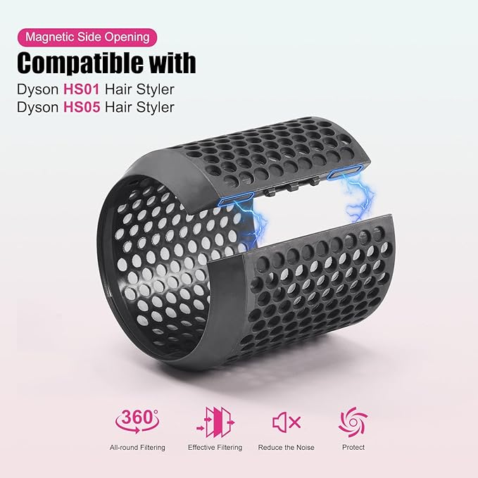 Outer Filter Cover Compatible with Dyson Airwrap Hair Styler HS01 HS05 Models Outer Magnetic Filter Cage Replacement Parts