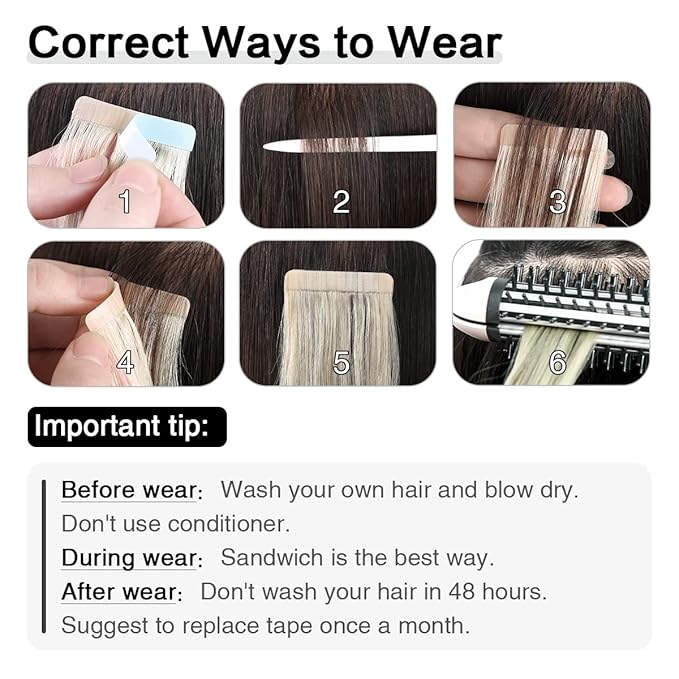 SUYYA Tape in Hair Extensions Human Hair 40g/pack 20pcs Straight Seamless Skin Weft Tape in Real Human Hair Extensions(16inch 8# Light Brown)