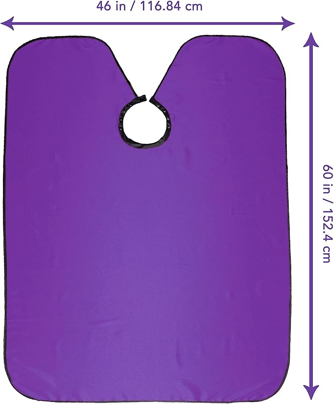 Allegro Combs Cutting Capes Adjustable 46X60 In. One-Size-Fits-All Stainless Steel Snap Buttons