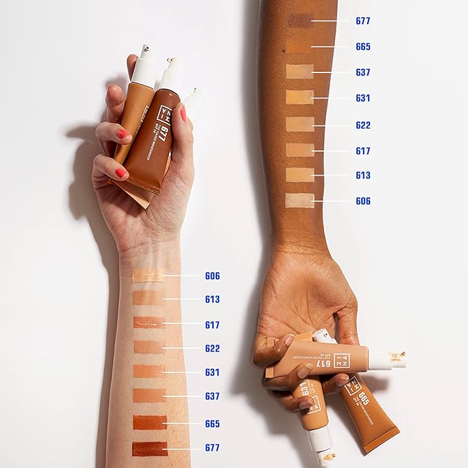 3INA 617 Tinted Moisturizer for Face with SPF 30 - Sand - BB Cream with Light to Medium Coverage - Hyaluronic Acid Moisturizer for All Skin Tones - Vegan, Cruelty and Paraben Free Make Up- 1 oz