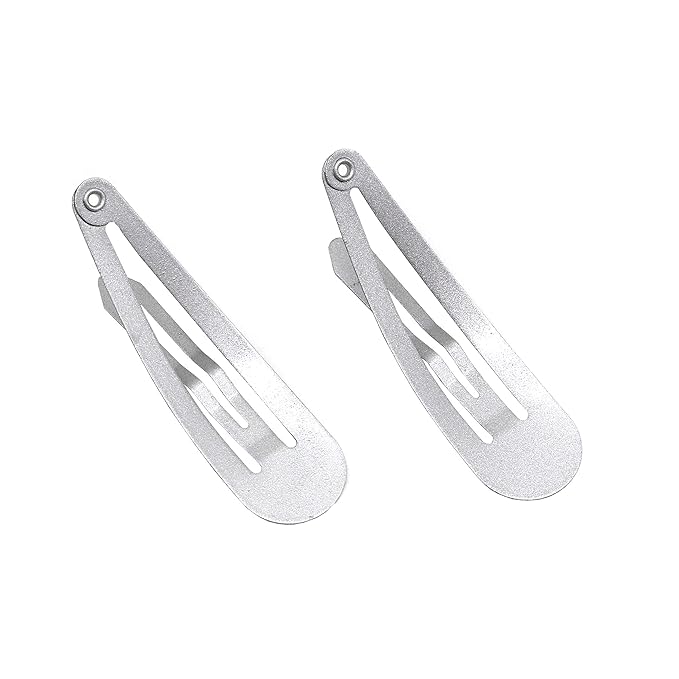 Dofash 12PCS Snap Hair Clips For Women-Non Slip & Metal Hair Barrettes, 5cm 2'' Small Clips For Thin & Fine Hair, Silver Grey