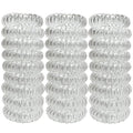 27 Pieces Spiral Coil Hair Ties: Waterproof Elastic Traceless Ponytail Holders, Colorless 1.58inch (4cm) No Crease Hair Bands