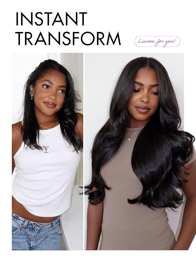 LUVME HAIR All-Day Comfort Real Glueless 7x6 HD Lace Wig 200% Density Hair PartingMax Lace Wigs Loose Body Wave Lace Front Wigs Human Hair Pre Cut Plucked Lace Frontal16 Inches Natural Black Color