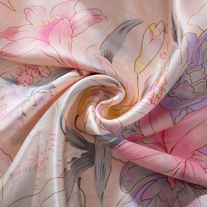 SLPBABY Silk Pillowcase for Hair and Skin with Hidden Zipper Print (Queen, Pattern15)