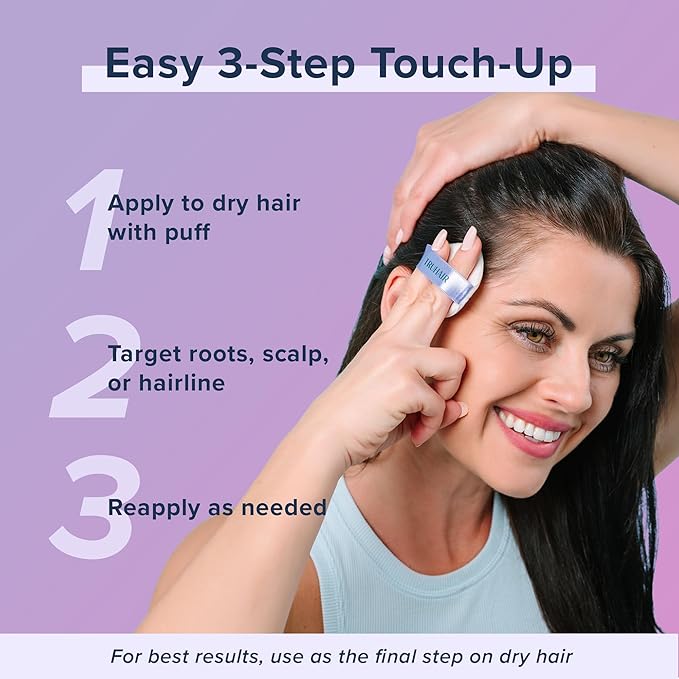 TRUHAIR Root & Scalp Cover Up Refill, Waterproof Pressed Powder for Gray Coverage, Bald Spots & Thinning Hair, Root Touch Up Color, 0.35 oz (Light Blonde)