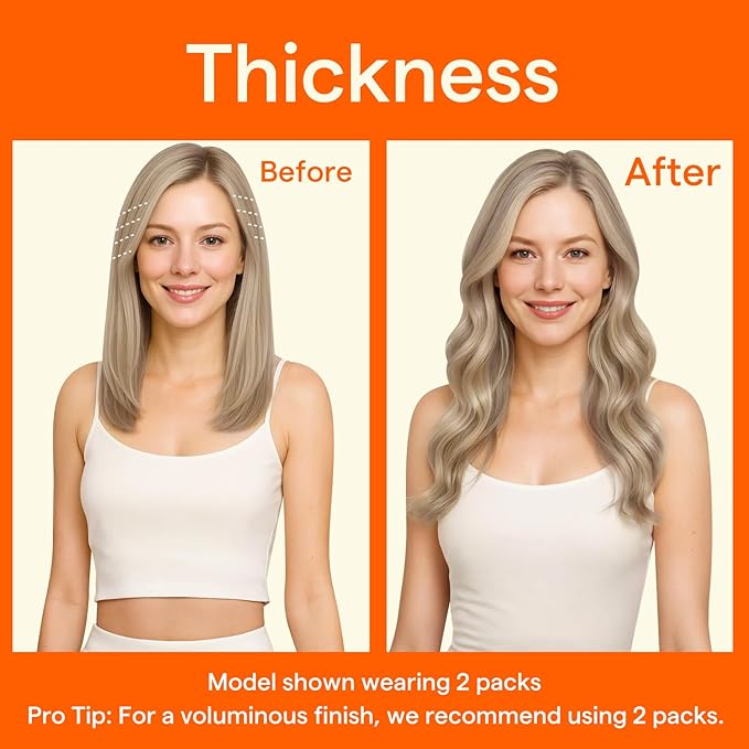Full Shine Seamless Hair Extensions Clip in Human Hair, 12Inch Higlight Blonde to Ash Blonde Hair Extensions, PU Skin Weft Invisible Fill Ins for Thin Short Hair, Add Lenghth 4Pcs 55g