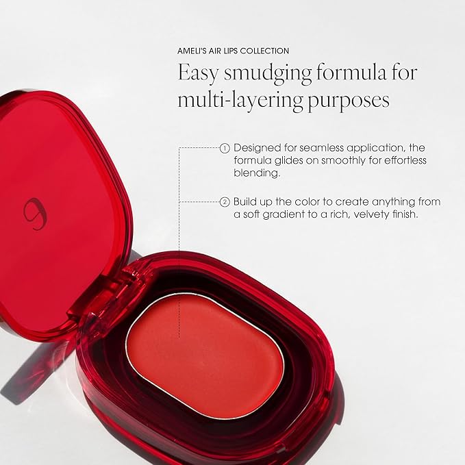 AIR LIPS 813 PLASTIC ORANGE, Lip & Cheek, Natural Soft Matte Finish & Buildable, Airy Formula (1.2g, 0.003 oz.)