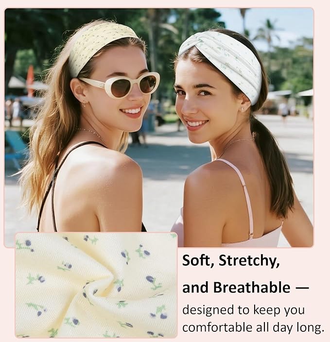 TERSE Valentine Headbands for Women Non Slip: Valentine's Day Accessories Gifts for Her Valentine Outfits Twist Head Bands for Women's Hair Trendy Cute Hair Bands