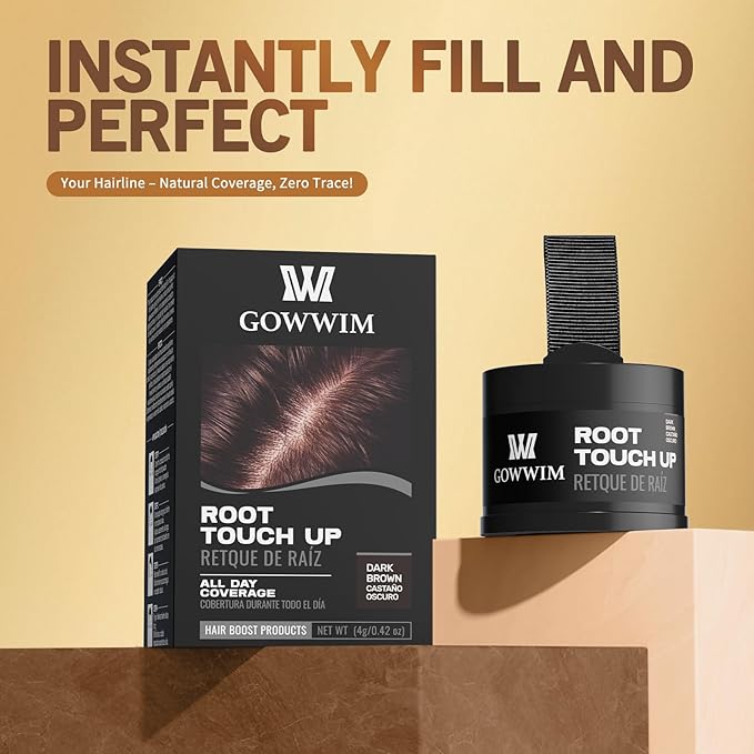 Hairline Powder (Black) Hair Color Shadow, Instantly Cover Gray Hair, Touch-Up for Thin Hair - 4g