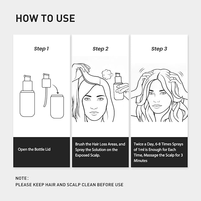0.5% KINTOR KX-826 Hair Growth Spray,Oil Control Strengthen Hair,Hair Regrowth Products for Women&Men,Basic,360ml