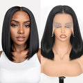 210% Density 13x6 Full Lace Frontal Bob Wig Human Hair 12A Brazilian Virgin Human Hair Pre Plucked HD Transparent Lace Glueless Wigs 12 Inch