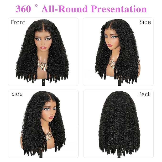 7x6 Burmese Curly Glueless Wigs Human Hair Pre Plucked Pre Cut 250% Density Drawstring Wig for Black Women 7x6 HD Lace Front Wigs Human Hair Glueless Wear and Go Nautural Color 20 Inch