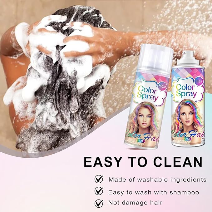 Temporary Hair Color Spray, Temporary Hair Dye Washable & Non-Sticky for Kids Women Men, Gentle Formula Hair Color Dye Pomades Natural Hair Dye for Halloween, Cosplay, Party Makeup(Blue)