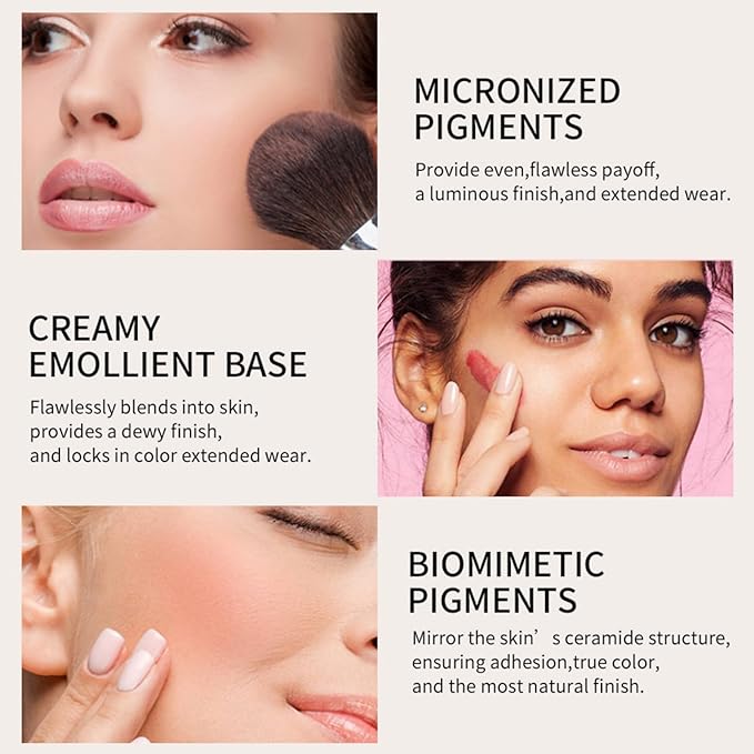 MAEPEOR Matte Face Blush 8 Colors Lightweight Natural Look Face Blush Long-Lasting and Highly Pigmented Powder Blush for Cheeks (Color 01)