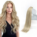 Sunny Hair Tape in Hair Extensions Real Human Hair Invisible Remy Hair Extensions Tape ins for Women Golden Blonde Highlight Medium Blonde 22 inch 20Pcs 50G