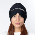 Huggs Migraine Relief Cap - Never Drinking Again - Cooling Gel Head Wrap, Cold Compress Cap for Headache, Stress, & Tension