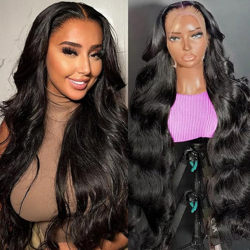 30 Inch 13x6 Lace Front Wigs Human Hair 200% Density Body Wave HD Lace Front Wigs Human Hair Pre Plucked Natural Color Glueless Wig 100% Virgin Lace Front Wigs for Women