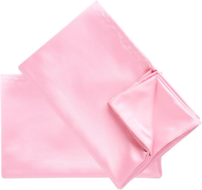 uxcell 2 Pack Silk Satin Pillowcase for Hair and Skin, Cool, Silky, Soft Breathable Pillow Cases Standard Size 20x26 Inch Sateen Pillowcase Lilac with Envelope Closure