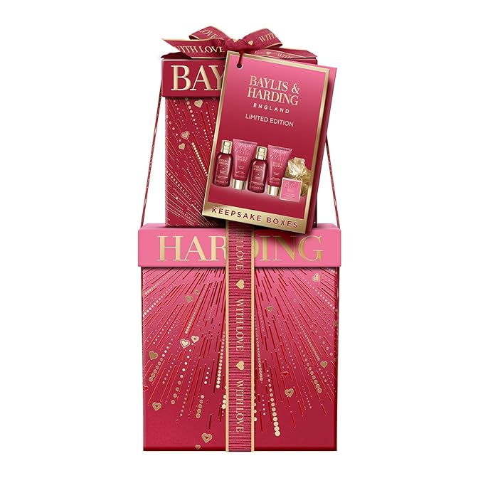 Baylis & Harding Midnight Cherry Luxury Pamper Present Gift Set - Vegan Friendly