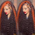 250% Density 13x6 Deep Wave Lace Front Wigs Human Hair 2/350 Deep Curly Frontal Wigs Human Hair Glueless HD Lace Front Human wigs Hair Pre Plucked with Baby Hair for Women