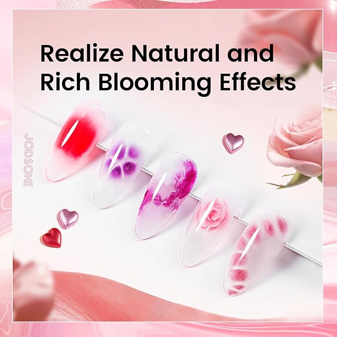 JODSONE Blooming Clear Gel Nail Polish, 15ml for Spreading & Watercolor Effects, Floral Nail Art Design, U V & LED Cure, Light Up Your Nail Life