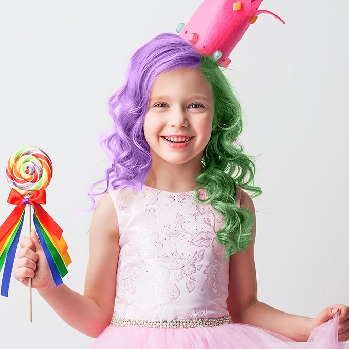 6 Color New Hair Chalk Comb Temporary Bright Washable Hair Color Dye for Kids,Washable Hair Chalk for Girls Age 4 5 6 7 8 9 10 New Year Birthday Cosplay DIY(Blue&Orange&Green&Pink&Brown&Purple)