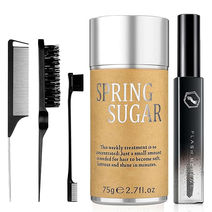 5 Pcs Hair Wax Stick for Flyaways Edge Control Slick - Styling Tools Includes , Finishing , Comb, Gel for Fly Away for Women