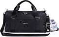 Gym Bag for Women with Shoe Compartment & Wet Pocket - Duffle Bag for Travel Sports Fitness Workout Athletic, 19“-Medium, Black