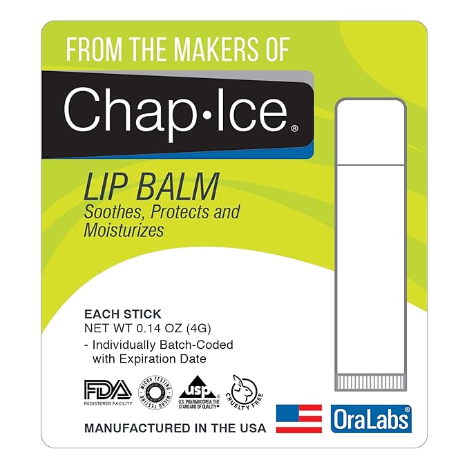 Chap-Ice | Blank Lip Balm Tubes - Filled With Various Flavors (Blue Raspberry)