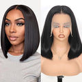 210% Density 13x6 Full Lace Frontal Bob Wig Human Hair 12A Brazilian Virgin Human Hair Pre Plucked HD Transparent Lace Glueless Wigs 10 Inch