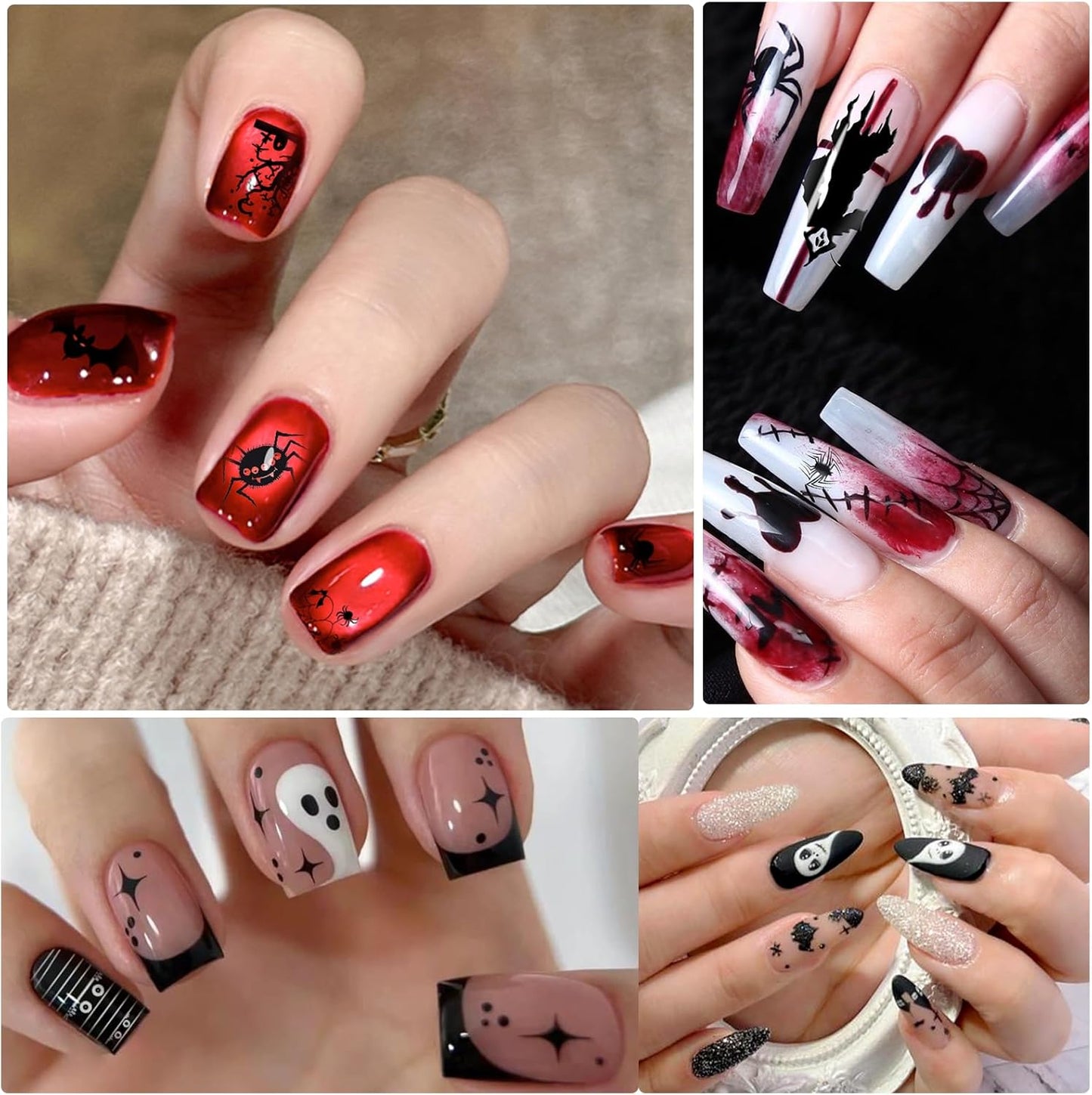 Biutee Nail Stamping Plates 8PCS Nail Stamping Polish Gel and Nail Stamper Kit 10 PCS Nail Art Stamper Plates, French Flower Leaves Animal Lace Halloween Design (10 PCS Plates With 8 PCS Gel)