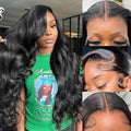 Human Hair Wig 13x6 Body Wave Lace Front Wigs Pre Plucked 200 Density HD Transparent Lace Frontal Wigs Human Hair Glueless Wigs for Women Bleached Knots 26inch