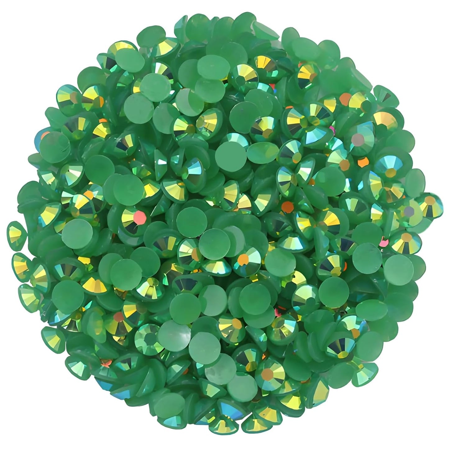 4500 Pcs SS6 2mm AB Flatback Rhinestones for Nails Art Crafts Glitter Round Shine Gems Crystals DIY Clothes Shoes （Dark Green AB）