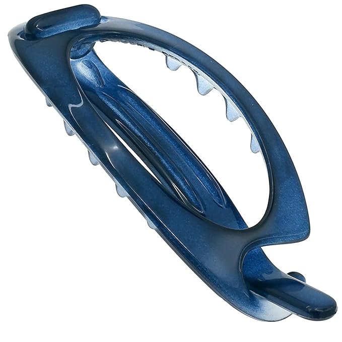 Camila Paris CP3116 French Hair Barrette Clip, Flexible Ponytail Holder No Metal Parts, Strong Hold Grip Hair Clips for Women, No Slip and Durable Styling Girls Hair Accessories, Made in France