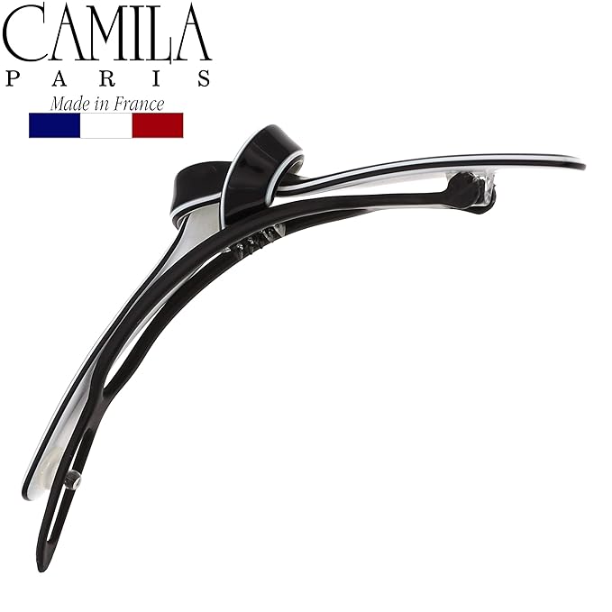 Camila Paris CP2812 French Hair Barrette Clip for Girls, Handmade, Metal-Free Closure Strong Hold Grip Hair Clips for Women, No Slip Durable Styling Girls Hair Accessories, Made in France
