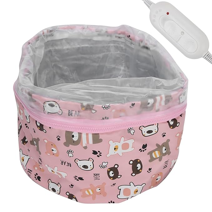 Milltrip Electric Hair Heating Cap, Adjustable Oil Treatment Steamer Hat Detachable Hair Care Tool (US Plug 110V)