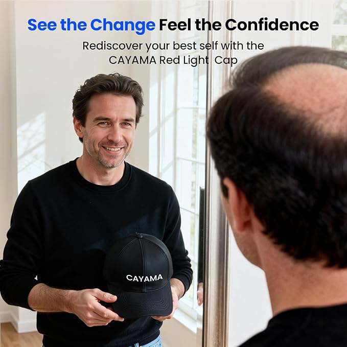 Red Light Hair Growth Cap, Red Light Therapy for Hair Growth, 528 LEDs, 4 Modes & 3 Levels, Portable Rechargeable Hair Care Cap with 5000mAh Remote for Men & Women