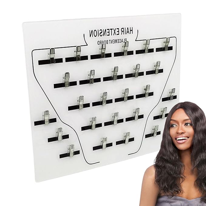 Extension Holder - Wig Sectioning Display Plates, Secure Clip Design, Clip-In Wig Grafting Plate, Time Saving Acrylic Hair Separator Board | Professional Grafting Plate for Hairpieces Home Salon Appl