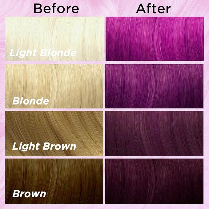 MOEHAIR Semi-Permanent Hair Color | Magenta Hair Dye 8 Oz | Voodoo Highest Love Magenta Hair Color | Temporary Hair Dye for Dark Hair | No Ammonia, Sulfate or Paraben