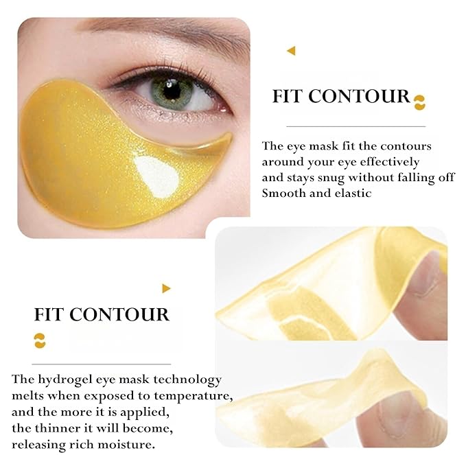 Under Eye Patches - 24K Gold Eye Mask,Moisturizing Serum for Firming, Brightening, and Relieving Eye Fatigue - Under Eye Patches for Dark Circles and Puffiness (gold)