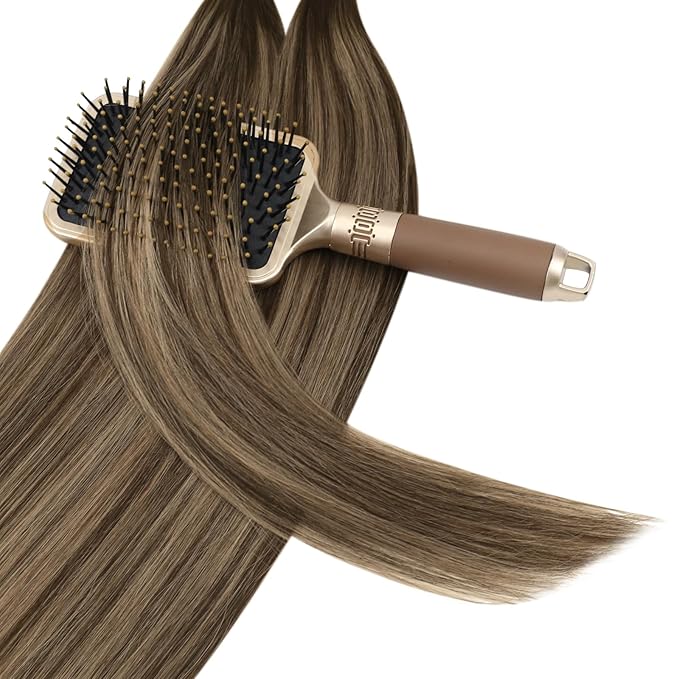 YoungSee U Tip Hair Extensions Human Hair Highlight Utip Hair Extensions Human Hair Highlight Brown Mixed Blonde Hair Extensions Hot Fusion Ktips Hair Extension U Tip 20In 1G/S 50G for Wedding