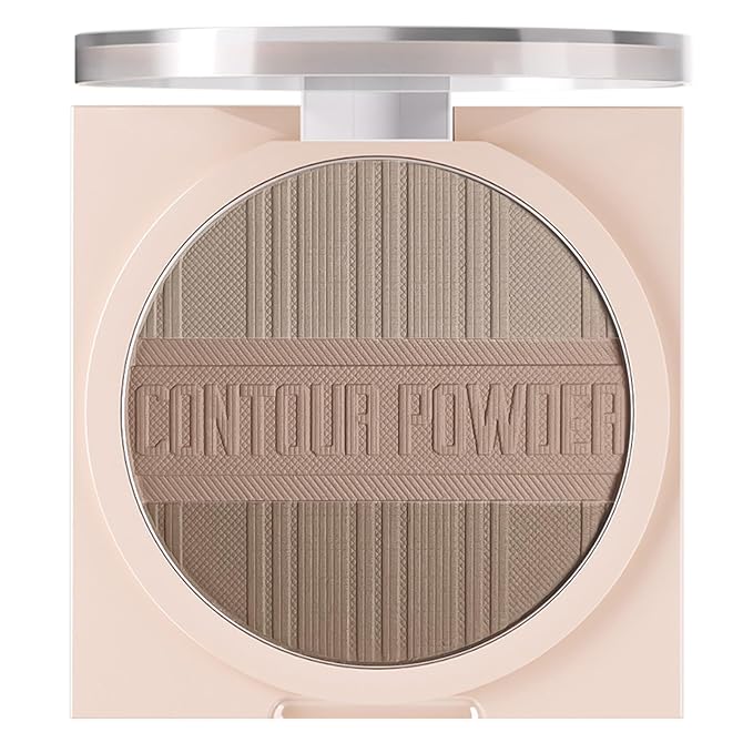 Contour Powder Makeup Palette Matte Face Sculpting Shading Silky Smooth Tone Tuning Flawless Pressed Powder Bronzer, 02 Grey Brown