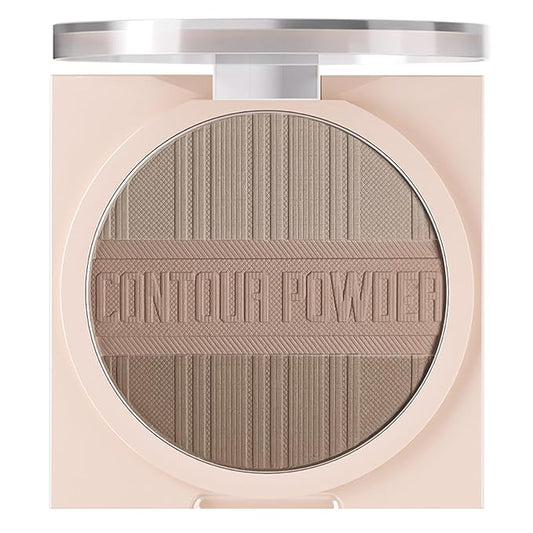 Contour Powder Makeup Palette Matte Face Sculpting Shading Silky Smooth Tone Tuning Flawless Pressed Powder Bronzer, 02 Grey Brown
