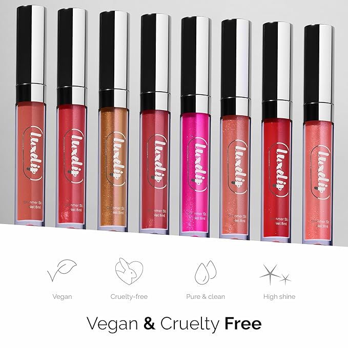 LuxeLip™ Matte Lipstick, Hydrating Non-Sticky Lip Gloss for Luminous Shine & Moisturized Lips, Lightweight, Long-Lasting Glossy Finish, Cruelty-Free Lip Makeup for Women (Dusky Petal, 8ml)