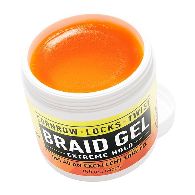AllDay Locks Braid Gel (15 oz) | Extreme Hold, High Shine | Frizz & Flake-Free Edge Control | Tea Tree, Lavender, Peppermint Oil | Slick & Style Braids, Locks, Twists, Cornrows | 15 oz