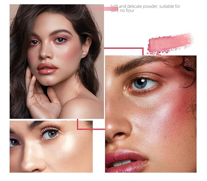 MAEPEOR Matte Face Blush 8 Colors Lightweight Natural Look Face Blush Long-Lasting and Highly Pigmented Powder Blush for Cheeks (Color 05)